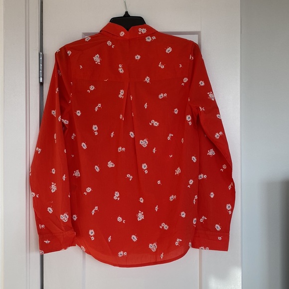 Lucky Brand Top | NWT | Button Up Shirt SM Red Floral Long Sleeve Classic Fit - Picture 5 of 5